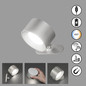 Preview: FHL Magnetic LED Wandleuchte 2W dimmbar Akku CCT einstellbare Lichtfarbe silberfarben 830052