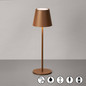 Preview: FHL Viletto LED Tischleuchte 2W dimmbar Akku warmweiss rostfarben 850403