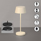 Preview: FHL Sienna Pro LED Tischleuchte 1W dimmbar Akku warmweiss sandbeige 850581