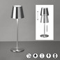 Preview: FHL Viletto LED Tischleuchte 2W dimmbar Akku warmweiss nickelfarben 850588
