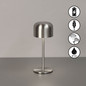 Preview: FHL Finley LED Tischleuchte 1W dimmbar Akku warmweiss nickelfarben 850595