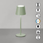 Preview: FHL Roxi LED Tischleuchte 1,5W dimmbar Akku CCT einstellbare Lichtfarbe salbeigrün 850642