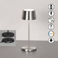Preview: FHL Asena Pro LED Tischleuchte 2W dimmbar CCT einstellbare Lichtfarbe nickelfarben 850676