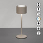 Preview: FHL Juna LED Tischleuchte 1,5W dimmbar Akku CCT einstellbare Lichtfarbe grau-braun 850732