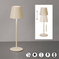 Preview: FHL Viletto LED Tischleuchte 2W dimmbar Akku warmweiss sandfarben 850767