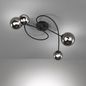 Preview: Fischer & Honsel Bala LED Deckenleuchte 4-fach G9 warmweiss Glas rauchfarben sandschwarz 21405