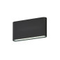 Preview: Fischer & Honsel Scone LED Wandleuchte 2-fach 10,4W warmweiss Glas satiniert sandschwarz IP44 30557