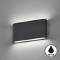 Preview: Fischer & Honsel Scone LED Wandleuchte 2-fach 10,4W warmweiss Glas satiniert sandschwarz IP44 30557
