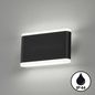 Preview: Fischer & Honsel Scounce LED Wandleuchte 2-fach 10,4W warmweiss Acrylglas sandschwarz IP44 30559