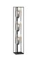 Preview: Fischer & Honsel Samu Stehleuchte 3-fach E27 schaltbar Glas rauchfarben sandschwarz 40419