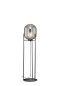 Preview: Fischer & Honsel Regi Stehleuchte E27 Glas rauchfarben schwarz 40424