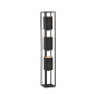 Preview: Fischer & Honsel Spenzer Stehleuchte 3-fach E27 schaltbar Stoffschirm schwarz Chintz goldfarben sandschwarz 40459