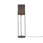 Preview: Fischer & Honsel Spenzer Stehleuchte E27 schaltbar Stoffschirm Chintz schwarz goldfarben sandschwarz 40460