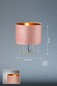 Preview: Fischer & Honsel Aura Moderne Tischleuchte E27 Stoffschirm rose samt gold 50394