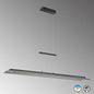 Preview: Fischer & Honsel Nana LED Pendelleuchte 29W Tunable white steuerbar dimmbar Glas rauchfarben teilsatiniert sandschwarz 60862