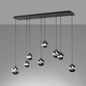 Preview: Fischer & Honsel Bala LED Pendelleuchte 8-fach G9 warmweiss Glas rauchfarben sandschwarz 60983