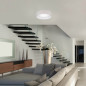 Preview: FHL Linus LED Deckenleuchte Leinen 40cm 20W dimmbar hellgrau 821299