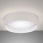 Preview: FHL Linus LED Deckenleuchte Leinen 40cm 20W dimmbar hellgrau 821299