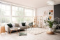 Preview: FHL Linus LED Deckenlampe Leinen 40cm 20W dimmbar weiß 821300