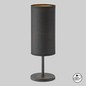 Preview: FHL Kira Tischleuchte Leinenschirm rund Modern E14 schwarz 850264
