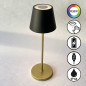 Preview: FHL Cosenza 2.0 LED Akku-Außenleuchte USB 2,2W RGBW steuerbar dimmbar sandschwarz IP44 850338