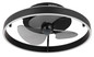 Preview: Globo Conway LED Deckenventilator 40W CCT Schwarz, Metall Fernbedienung Memoryfunktion Ø50cm 03634