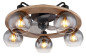 Preview: Globo Lamotta E27 Ventilator 5-fach Schwarz Matt, Metall Fernbedienung Ø13cm 03639