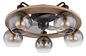 Preview: Globo Lamotta E27 Ventilator 5-fach Schwarz Matt, Metall Fernbedienung Ø13cm 03639