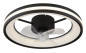 Preview: Globo Gatian LED Deckenventilator 30W CCT Schwarz Matt, Metall Fernbedienung Nachtlicht Ø49,5cm 03651