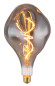 Preview: Globo Lampe E27 Leuchtmittel E27 4W Warmweiß Rauchfarben, Glas Ø16,5cm 11536S