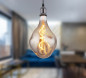 Preview: Globo Lampe E27 Leuchtmittel E27 4W Warmweiß Rauchfarben, Glas Ø16,5cm 11536S