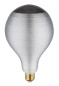 Preview: Globo Lampe E27 Leuchtmittel E27 4W Warmweiß Rauchfarben, Glas Ø13cm 11537S