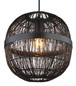 Preview: Globo Hermi Ii E27 Hängeleuchte 60W Schwarz Matt, Metall Ø30cm 14994H1