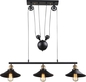 Preview: Globo 15053-3 Lenius Hängeleuchte 3xE27 Schwarz