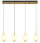 Preview: Globo Ewald LED Hängeleuchte 26W Warmweiß Messingfarben, Metall Ø13,5cm 15217-4
