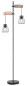 Preview: Globo Mina E27 Stehleuchte 2-fach Schwarz, Metall 168cm 15326-2SN