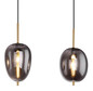 Preview: Globo Blacky I E14 Hängeleuchte 4-fach 40W Messingfarben, Metall 120cm 15345-4MM