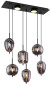 Preview: Globo Blacky E14 Hängeleuchte 6-fach 40W Schwarz Matt, Metall Memoryfunktion 120cm 15345-6L