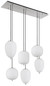 Preview: Globo Blacky I E14 Hängeleuchte 6-fach 40W Nickel Matt, Metall 120cm 15345-6NO