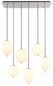 Preview: Globo Blacky I E14 Hängeleuchte 6-fach 40W Nickel Matt, Metall 120cm 15345-6NO
