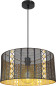 Preview: Globo Abini E27 Hängeleuchte 60W Schwarz Matt, Metall Ø42cm 15450H