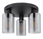 Preview: Globo Hadera E27 Deckenleuchte 3-fach 60W Schwarz Matt, Metall Ø10cm 15465-3D