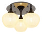 Preview: Globo Maxy E27 Deckenleuchte 3-fach 40W Schwarz-Chrom, Metall Ø18cm 15548-3DK