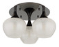 Preview: Globo Maxy E27 Deckenleuchte 3-fach 40W Schwarz-Chrom, Metall Ø18cm 15548-3DK