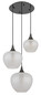 Preview: Globo Maxy E27 Hängeleuchte 3-fach 40W Schwarz-Chrom, Metall 120cm 15548-3HK