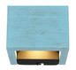 Preview: Globo Alina LED Wandleuchte 8W Warmweiß Blau Antik, Mdf 9,8cm 15553W1B