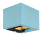 Preview: Globo Alina LED Wandleuchte 8W Warmweiß Blau Antik, Mdf 9,8cm 15553W1B