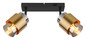Preview: Globo Milley E27 Strahler 2-fach 40W Schwarz Matt, Metall Ø10cm 15560-2