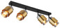 Preview: Globo Milley E27 Strahler 4-fach 40W Schwarz Matt, Metall Ø10cm 15560-4