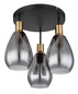 Preview: Globo Fanni E27 Deckenleuchte 3-fach 40W Schwarz Matt, Metall Ø15cm 15563-3D